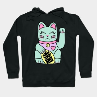 Mint maneki neko Hoodie